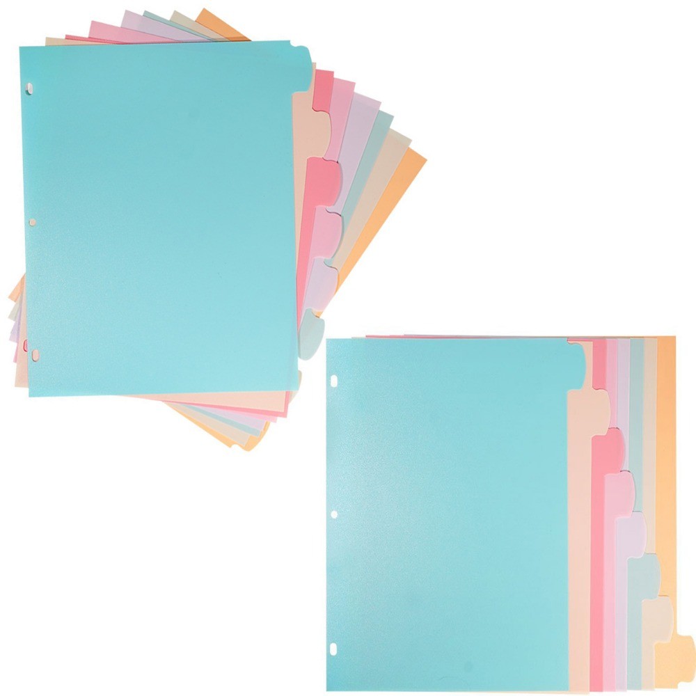 16 แผ่น A4 3 แหวน Binder Dividers หลากสี Tab สําหรับ A4 Binder 3 หลุมแหวนนิ้วชี้