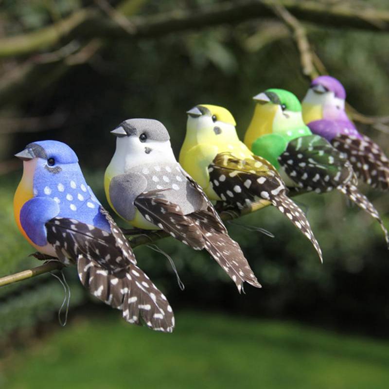1X Birds จําลองขนนกเทียม Doves Feather Park Mall เครื่องประดับ