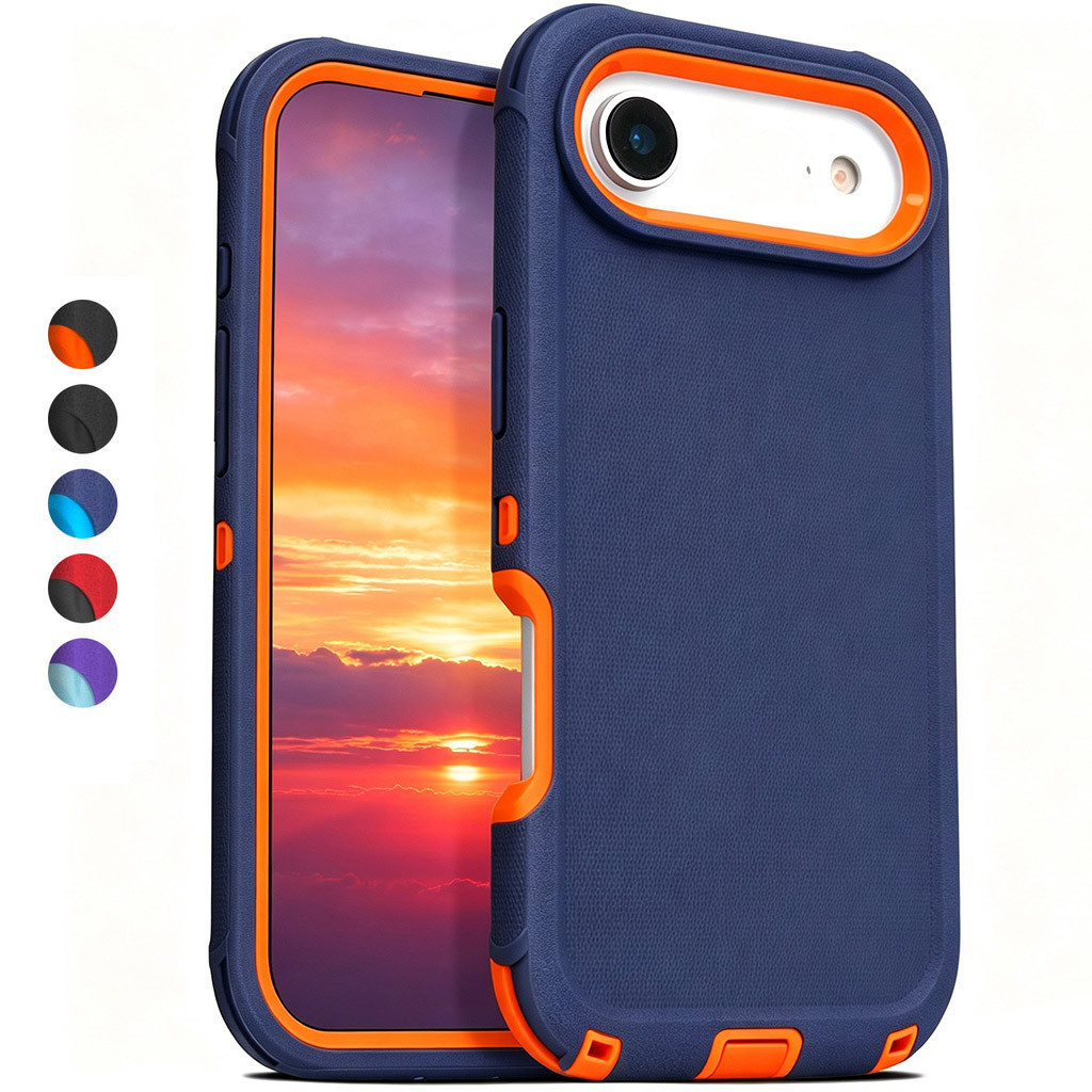 เคส Defender สําหรับ iPhone Air 17 16 16E 15 Plus/Pro Max, 3 in 1 PC & TPU Heavy Duty Drop Protectio