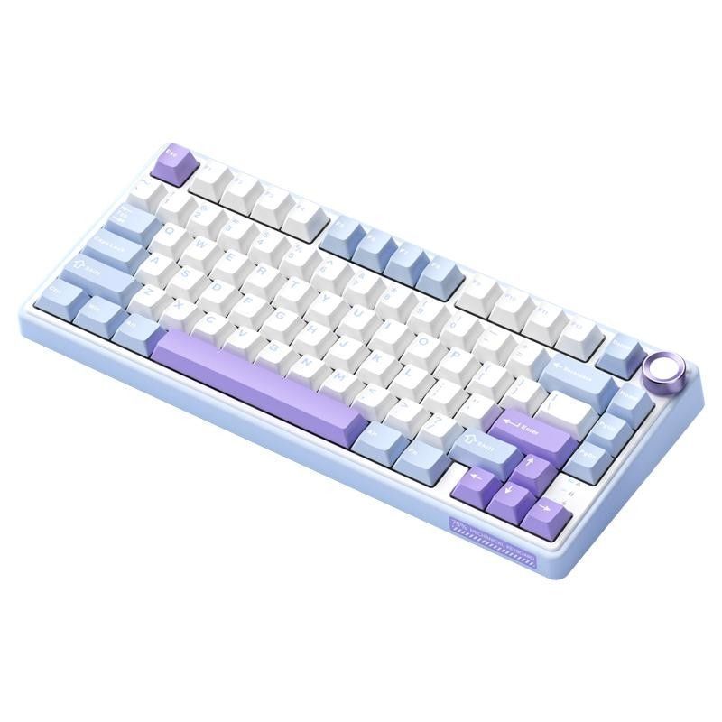 R RK R75Pro V2 คีย์บอร์ดไร้สายแบบกําหนดเองบลูทูธสามโหมด Hot Plug ปะเก็นเกมเด็กผู้หญิง
