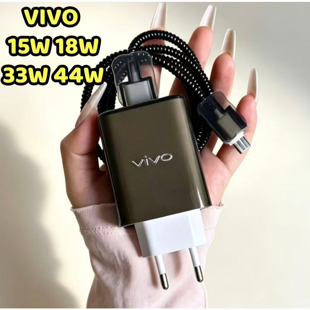 ฟิล์มกันรอยเครื่องชาร์จ VIVO สีดํา เหมาะสําหรับเครื่องชาร์จ VIVO 18W 15W 33W 44W อย่างเป็นทางการ
