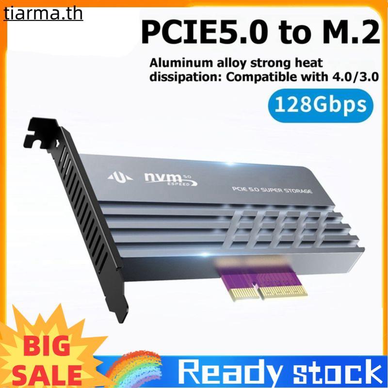 TIARMA PCIe 5.0 ถึง M.2 NVMe อะแดปเตอร์ 128Gbps PCIe 5.0 PCIE X4 ถึง M2 SSD สําหรับ Gen5 SSD