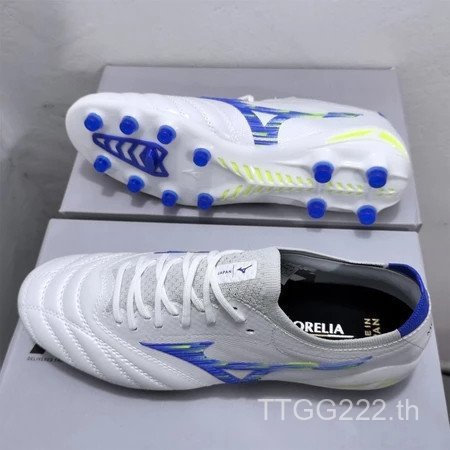 MIZUNO MizunomoreilaNeo 4/3/3 FG Sports comfort รองเท้าฟุตบอลกันลื่นและทนต่อการสึกหรอ size38-45 Y24Q