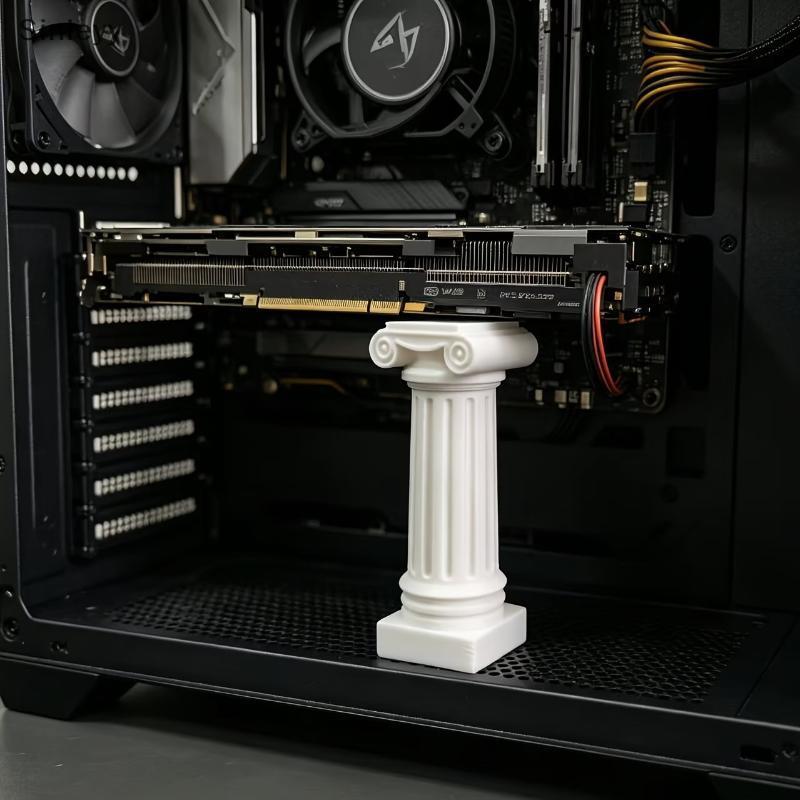 NLE 3D พิมพ์คอลัมน์โรมัน GPU รองรับขาตั้งปรับความสูง Anti-Drop น้ําหนักเบาทนทานสําหรับ Gaming PCs N