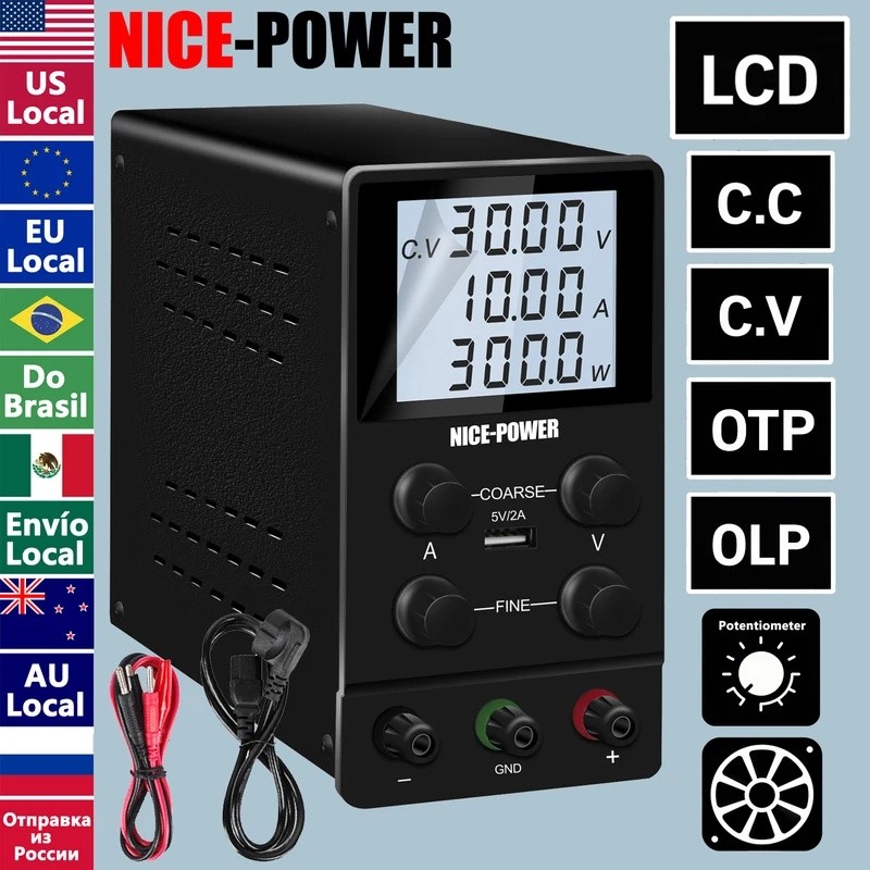 HZGL NICE-POWER DC Power Supply Variable, Adjustable Switching Regulated High Precision Bench Lab Po