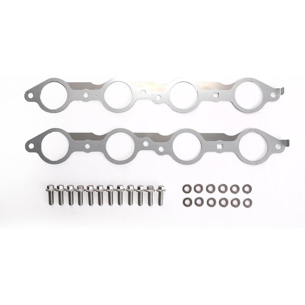 KAX LS MLS ท่อไอเสีย Manifold Header ปะเก็นคู่สลักเกลียวสําหรับ Chevy Silverado 1500 2500 Suburban T