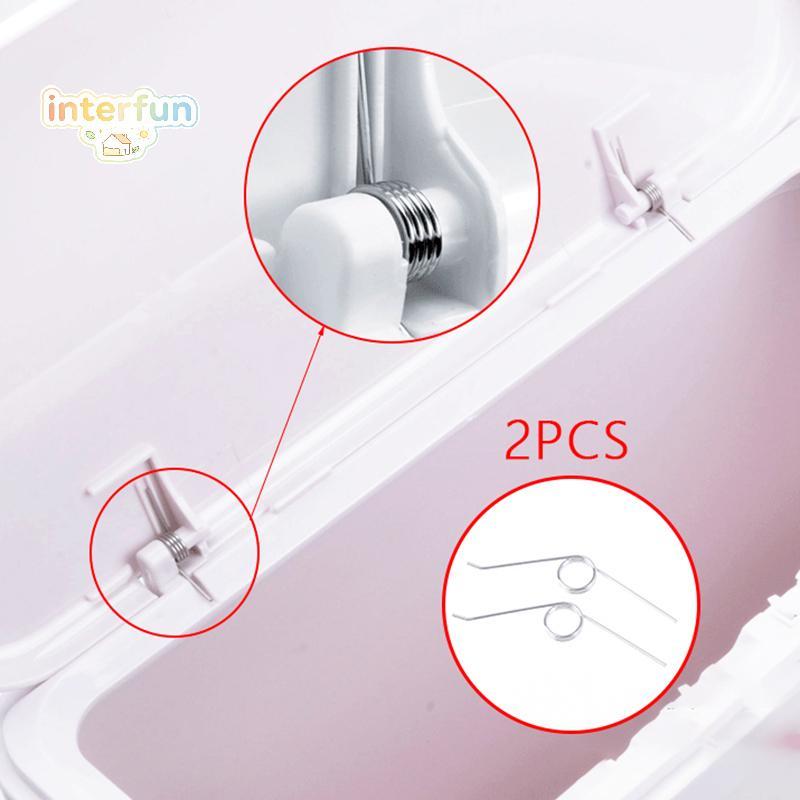 [INTER] 2 ชิ้น/ล็อตขยะสามารถปรับได้ 3 ม้วนสแตนเลส 304 Torsion Spring Storage Buet เปิดฤดูใบไม้ผลิ