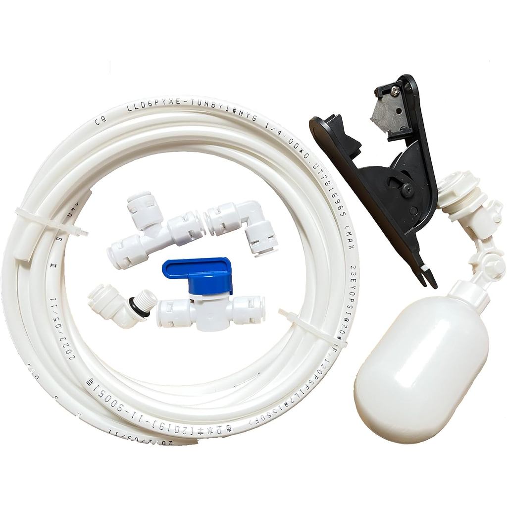 1/4 นิ้วชุดวาล์วลอยสําหรับ RODI ระบบท่อ OD Push to Connect Fitting Tube Feed Water Adapter Ball Valv