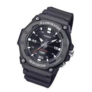 CASIO นาฬิกาข้อมือผู้ชาย CASIO รุ่น MW-620H-1AVDF สายเรซิ่น สีดำ