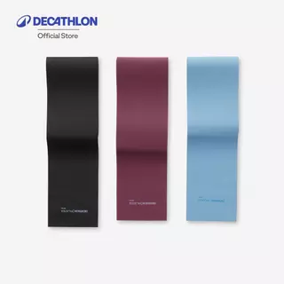 Decathlon Pilates Elastic Bands Tri-Pack Resistance แถบยางยืดเล่นพิลาทิสแพ็ค 3 ชิ้นมีแรงต้าน 2,3,4 กก. - Multi Color
