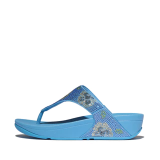 FITFLOP LULU X PHANNAPAST PANSY PARADISO รองเท้าแตะแบบหูหนีบผู้หญิง รุ่น Y1B-D42 สี BLUE