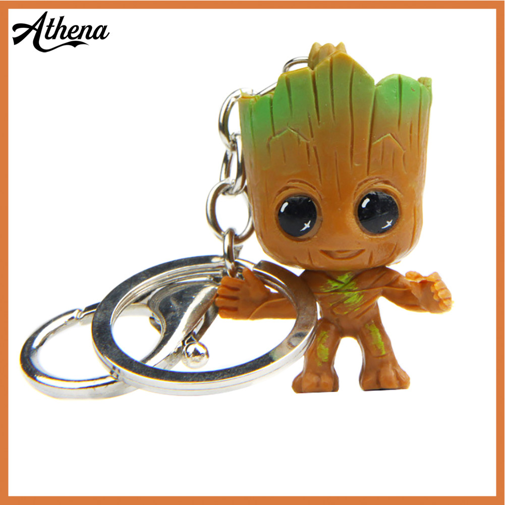 ที่| Guardians of Galaxy Tree Man Groot จี้รูปพวงกุญแจกระเป๋าพวงกุญแจ