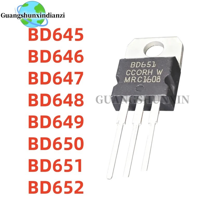 1-5PCS BD645 BD646 BD647 BD648 BD649 BD650 BD651 BD652 TO-220 ขายส่ง Field Effect ทรานซิสเตอร์