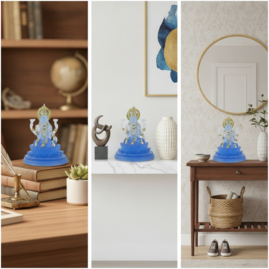 Deity ตุ๊กตา Lotus PESTAL Spiritual Resin Deity ตุ๊กตา Deity ประติมากรรมสะสมสําหรับนักสะสมแท่นบูชา