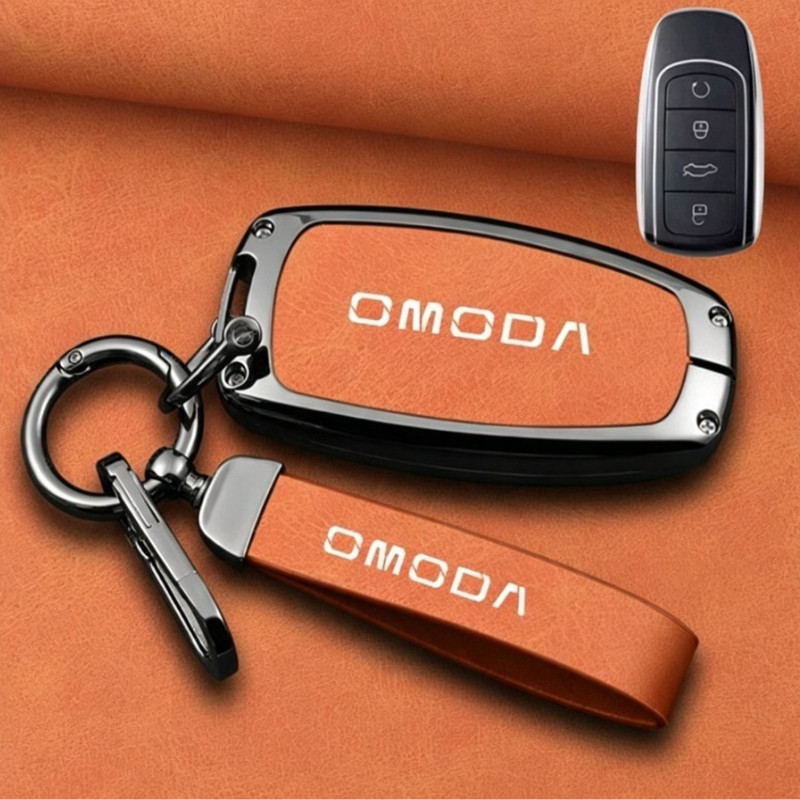 All- ใหม่ Chery Omoda 5 C5 ฝาครอบกุญแจหนังสังกะสีรถพวงกุญแจ Protector OMODA6 OMOMODA8 UEVA