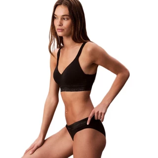 CALVIN KLEIN เสื้อชั้นในผู้หญิง Icon Cotton Modal Lift Bralette แบบตะขอหลัง รุ่น QF8555AD UB1-สีดำ