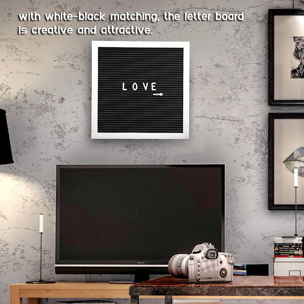 Tutoushop Huairdum Letter Board 9.84 x 0.79in ข้อความ Felt Sign เปลี่ยนตัวอักษรตัวเลข Home Room Deco