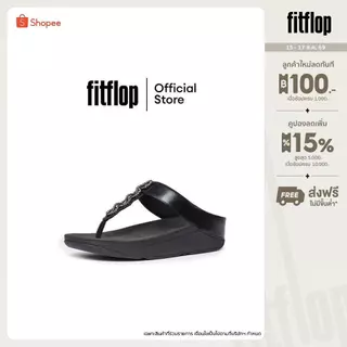 FITFLOP COMM-FINO SPARKLE TOE-THONGS รองเท้าแตะแบบหูหนีบผู้หญิง รุ่น CC6-090 สี ALL BLACK