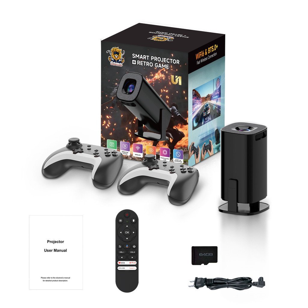 2026U1 เกมโปรเจคเตอร์ Android 8K เกมคอนโซลโปรเจคเตอร์ Overseas โปรเจคเตอร์แบบพกพา