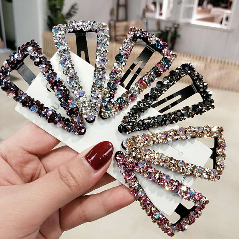 กิ๊บติดผม เวอร์ชั่นเกาหลี Tik Tok Influencer Triangle Side Clip เช็กไดมอนด์