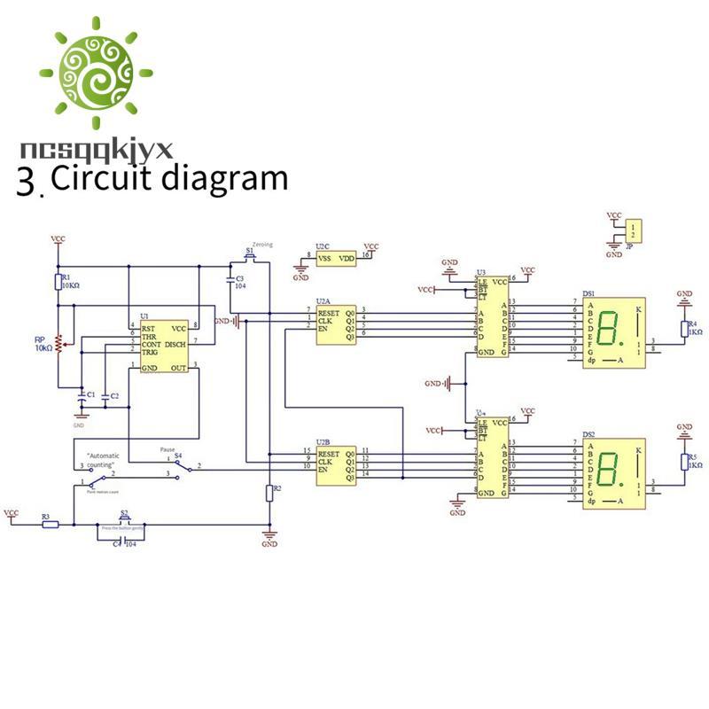 Super DIY Counter Circuit Kit DIY ฝึกบัดกรีสําหรับทักษะอิเล็กทรอนิกส์การฝึกอบรม DIY Circuit Board As
