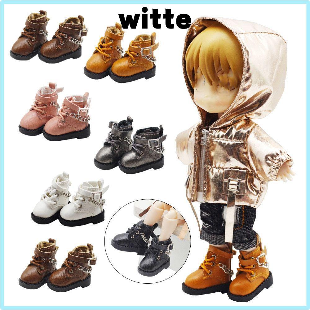 WITTE รองเท้าหนังสําหรับ obitsu11GSCbody9OB11 Handmade สําหรับ 1/11 OB11 ตุ๊กตารองเท้า