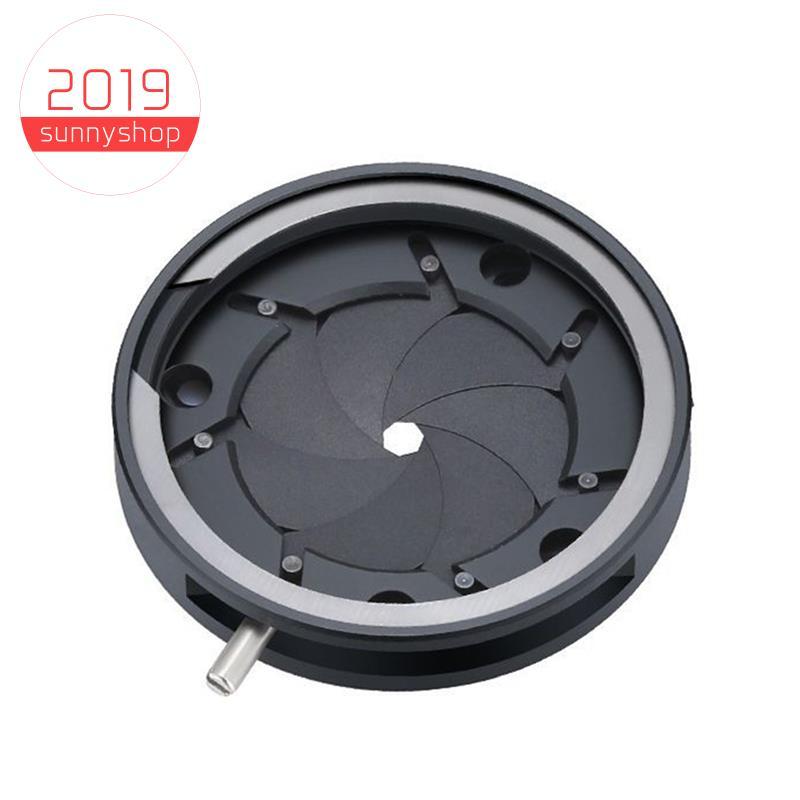 [sunnyshop2019]1.5-18.7MM รูรับแสงด้วยตนเองปรับ Mechanical Iris ไดอะแฟรม Iris สําหรับกล้องจุลทรรศน์ก