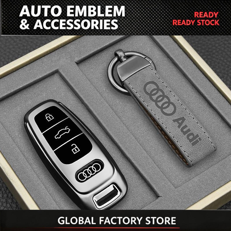 Premium Car Key Case Cover Full Protection Key Shell สําหรับ Audi A6L 2024 A4L Q5L A3 Q7 Q2L A8 หรูห