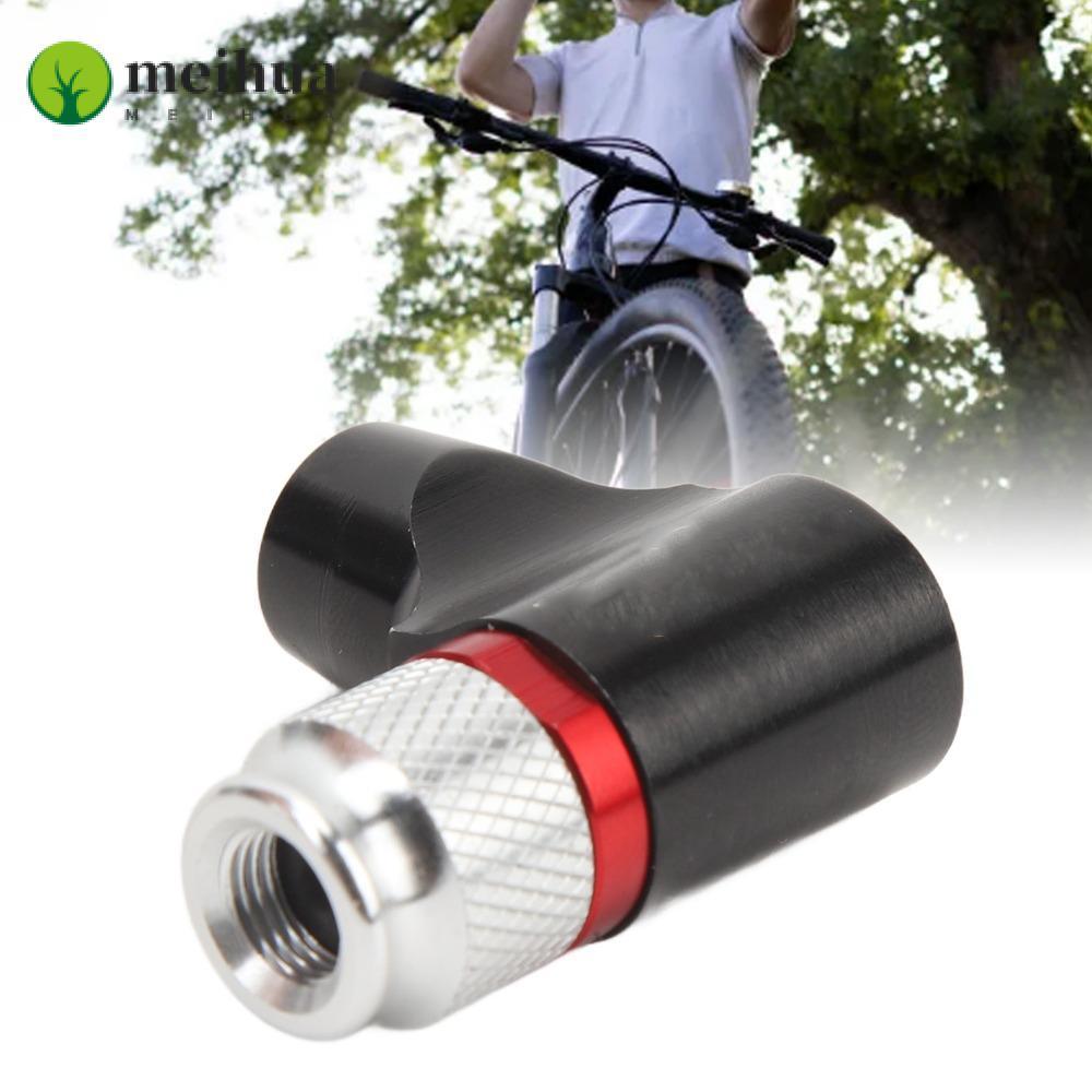 MEIHUA จักรยาน CO2 Inflator, แขนโฟมน้ําหนักเบา CO2 จักรยานยาง Inflator, ทนทานอลูมิเนียมอัลลอยด์สีดํา