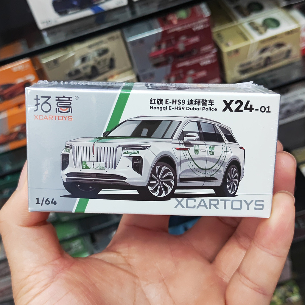 Tuoyi 1: 64 ธงสีแดง E-HS9-Dubai ตํารวจคอลเลกชันรถโลหะผสมรุ่นเครื่องประดับขนาดเล็กโลหะรุ่นรถ