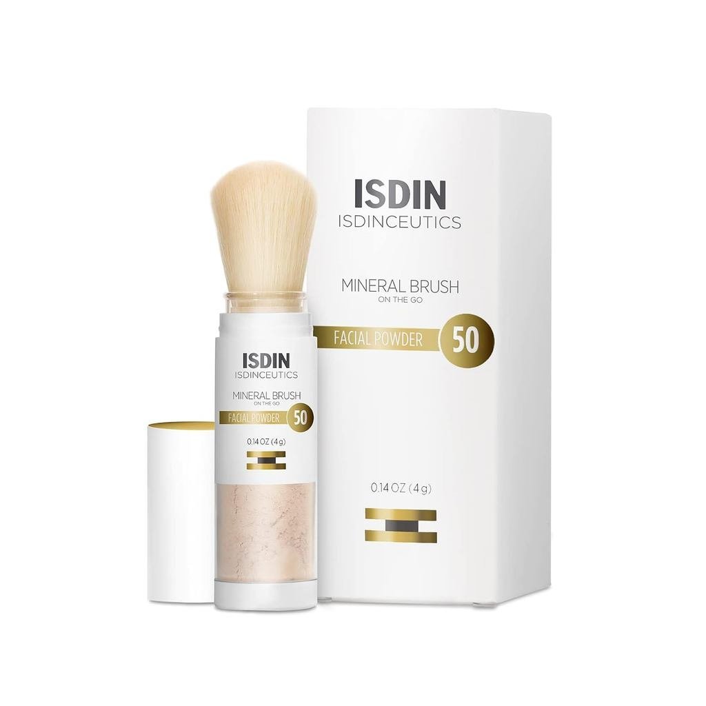 ISDIN Isdinceutics Mineral Brush-On Powder Sunscreen SPF 50, 0.14 ออนซ์
