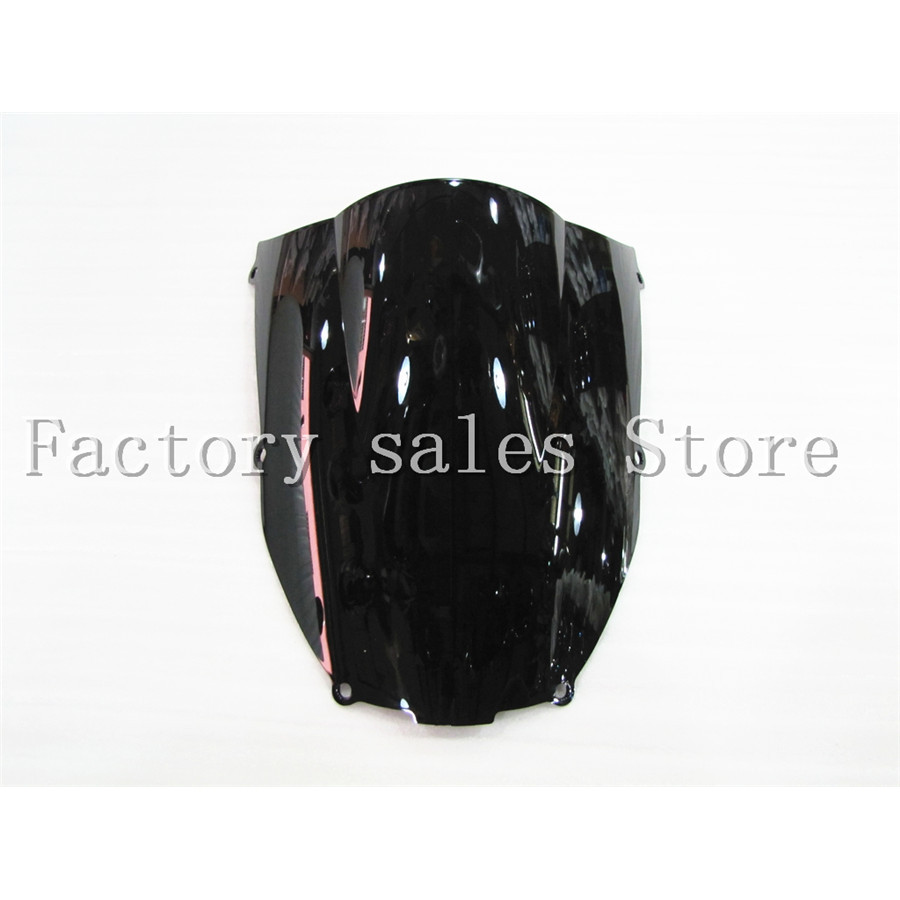 สําหรับ Kawasaki Ninja ZX6R ZX-6R 636 2000 2001 2002 กระจกสีดํา WindScreen Double Bubble zx6r 00 01 