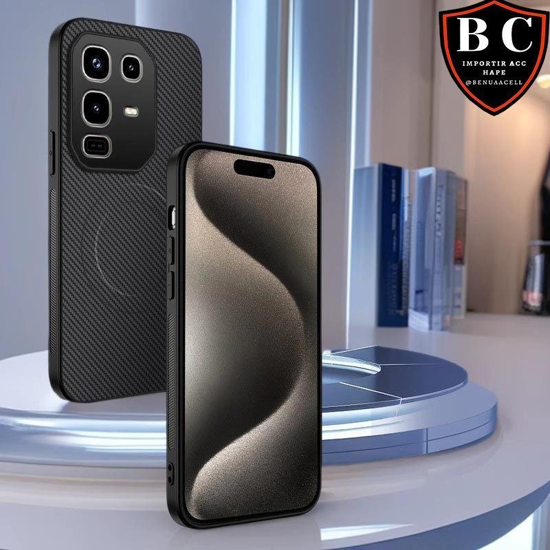 CASE MAGNETIC CARBON FIBER TEXTURE สําหรับ VIVO Y36 Y35 Y33A Y33S Y33T Y30 Y30i Y50 -YC89 - BC88