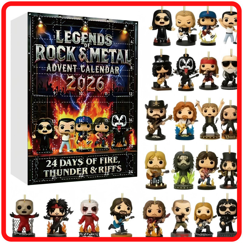 LEGENDS ROCK&METAL ADVENT CALENDAR 2026 Christmas Arrival Calendar Blind Box Pendant