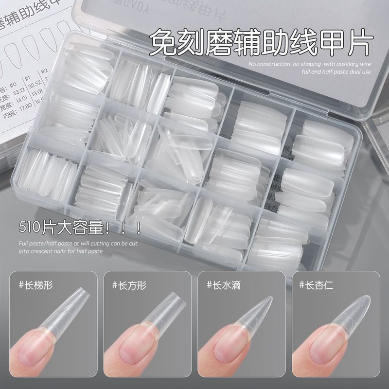GAOY戈雅美甲延长超薄免磨无痕磨砂刻度两用假甲片美甲店专用贴片8.24 GAOY Goya ultra-thin nail extensions, non-abrasive, seamless, m