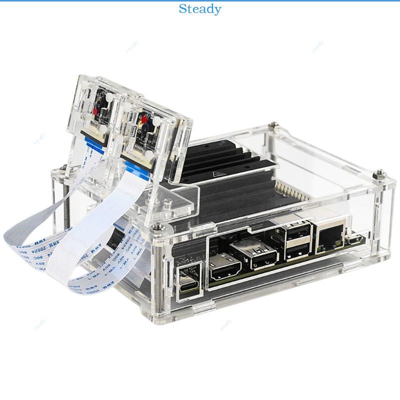 อะคริลิคใสคงที่สําหรับชุดกรณีพัดลมระบายความร้อนสําหรับ NVIDIA สําหรับ Jetson สําหรับ NANO สําหรับ Je