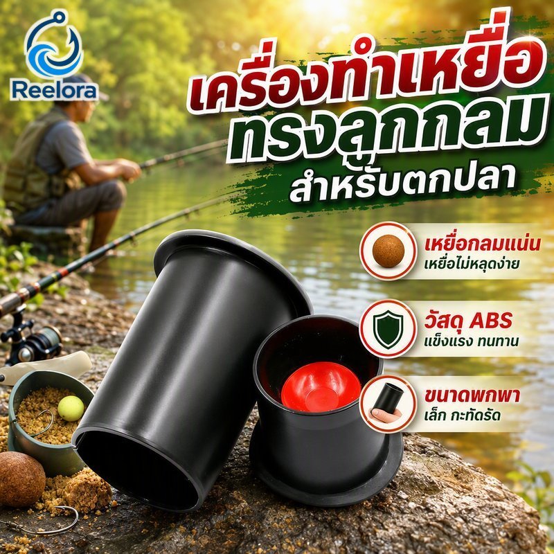 เหยื่อตกปลาลูกชงแม่พิมพ์แบบพกพา หน้า ทนทานขนาดกะทัดรัดแน่นกดรอบเหยื่อขึ้นรูปเครื่องมือ