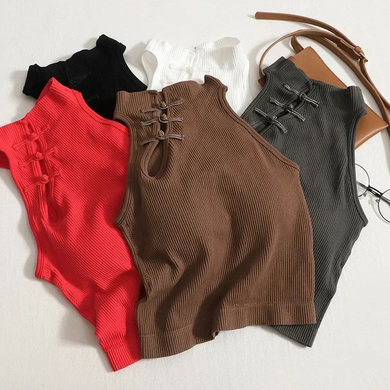 Vintage Hault Tanks Camis สําหรับผู้หญิงแขนกุด Almighty Casu