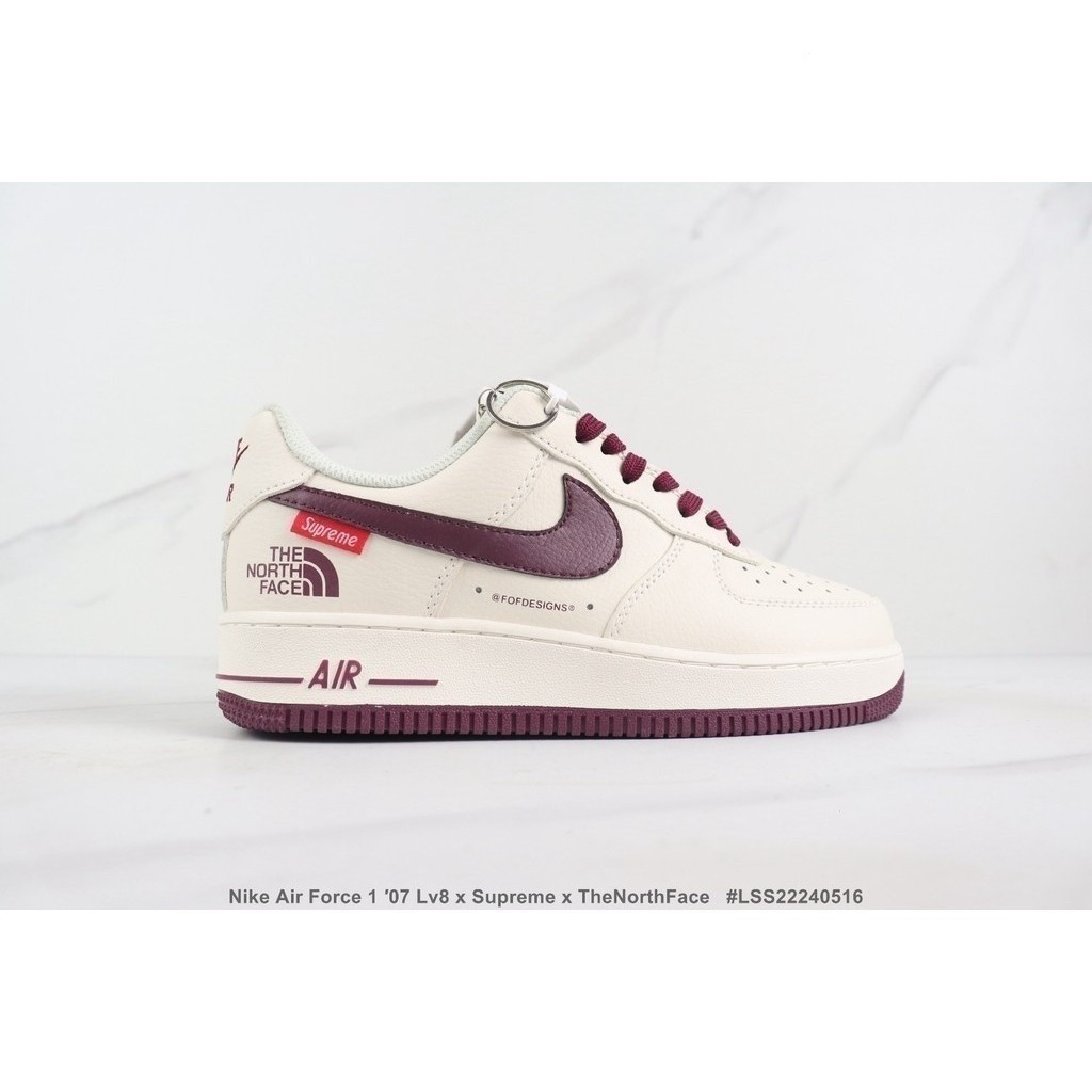 Nike Supreme X thenorthface x AF1 NK 07 Low Cut Cowhide รองเท้าผ้าใบ Size 36-45