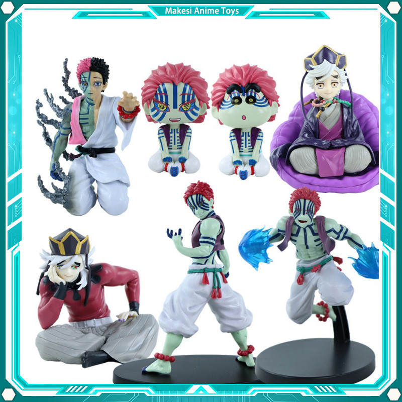 Demon Slayer Anime Figures GK Akaza เอฟเฟกต์พิเศษรูปปั้นเดสก์ท็อปเครื่องประดับอะนิเมะญี่ปุ่นรูปตุ๊กต