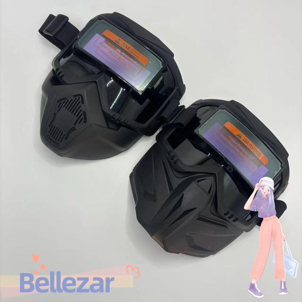 แว่นตาเชื่อม BELLEZAR, Auto Darkening Adjustable Band เครื่องเชื่อม, คุณภาพสูงแยกประเภทกันกระแทกที่ถอดออกได้ Face Shield ทํางานอุปกรณ์ป้องกัน