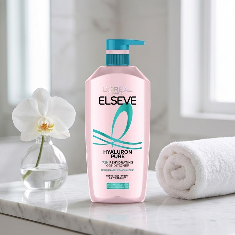 เอลแซฟคอนดิชั่นเนอร์ไฮยาลูรอนเพียว72เอชรีไฮเดรติ้ง 375มล. Elseve Hya Condi 375ml [หมายเลขบาร์โค้ด 89