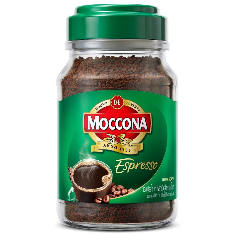 มอคโคน่าเอสเปรสโซ่กาแฟสำเร็จรูปพรีเมี่ยมขวด 200กรัม Moccona Espresso Coffee 200g [หมายเลขบาร์โค้ด 8851753096084]