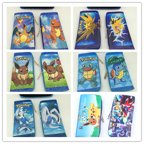 Pokémon Pokémon Pikachu Wallet Long Snap Button ความจุขนาดใหญ่ Student Pokemon Pokemon