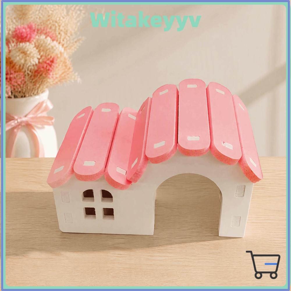 WITATA Hamster House Hideout, PVC กันน้ําสัตว์เล็ก Hideout, Colorful Hard ทนทาน Breathable Hamster N