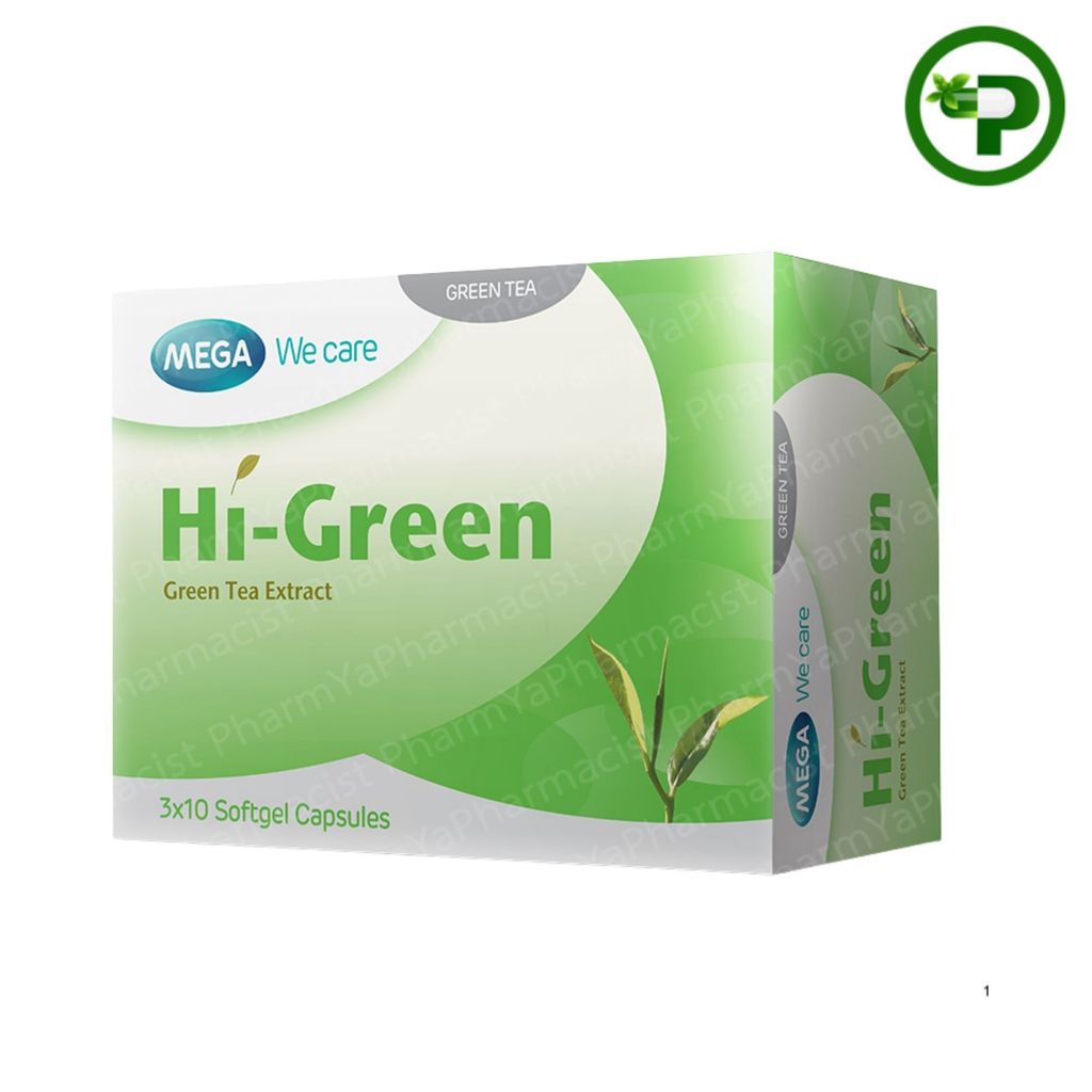 Mega We Care Hi Green  ชาเขียวสกัด 30แคปซูล
