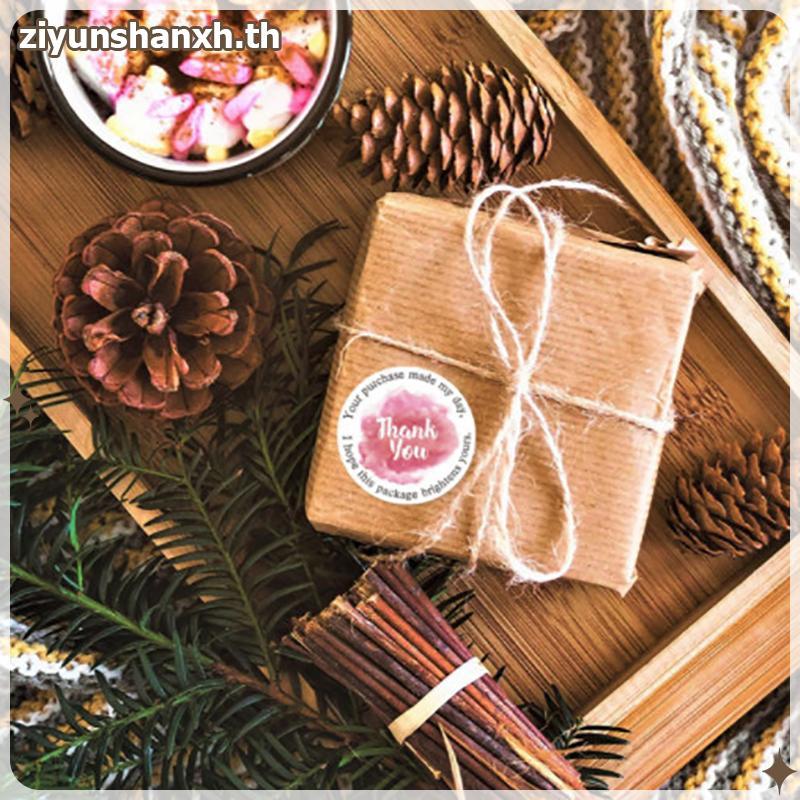 ZY 500 ชิ้นขอบคุณ Stiers ป้ายซีลสําหรับซองจดหมายของขวัญ Paage Scrapbooking TH