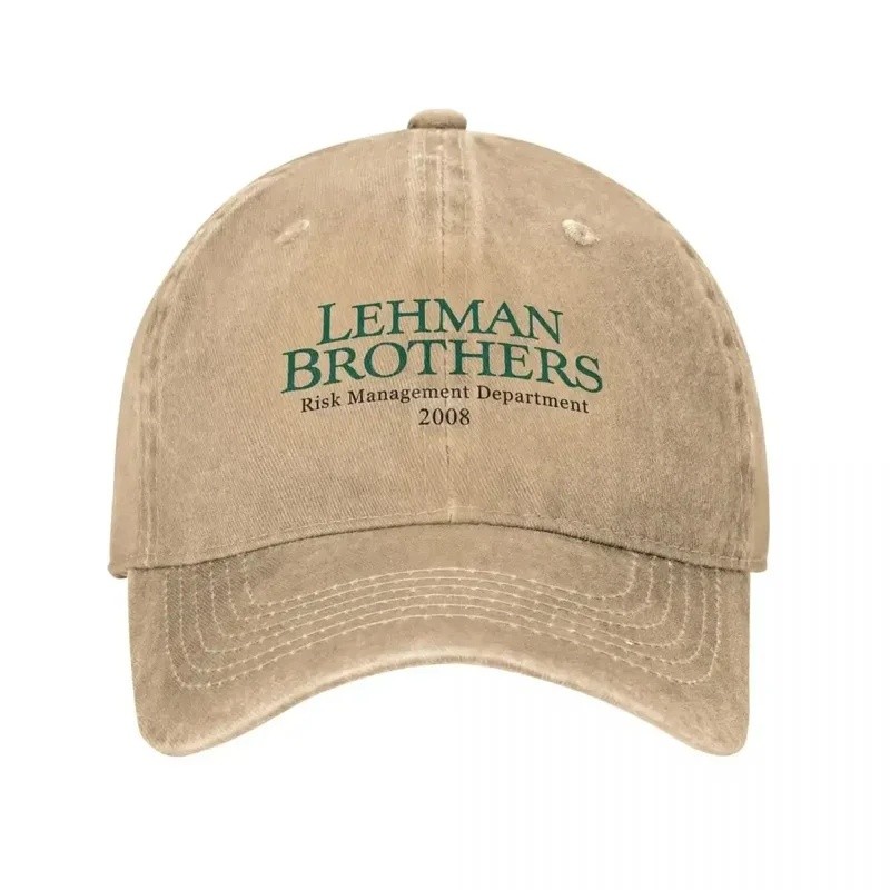 Retro Lehman Brothers Risk Management Department 2008 Trucker หมวก Unisex Distressed ล้าง Headwear ก