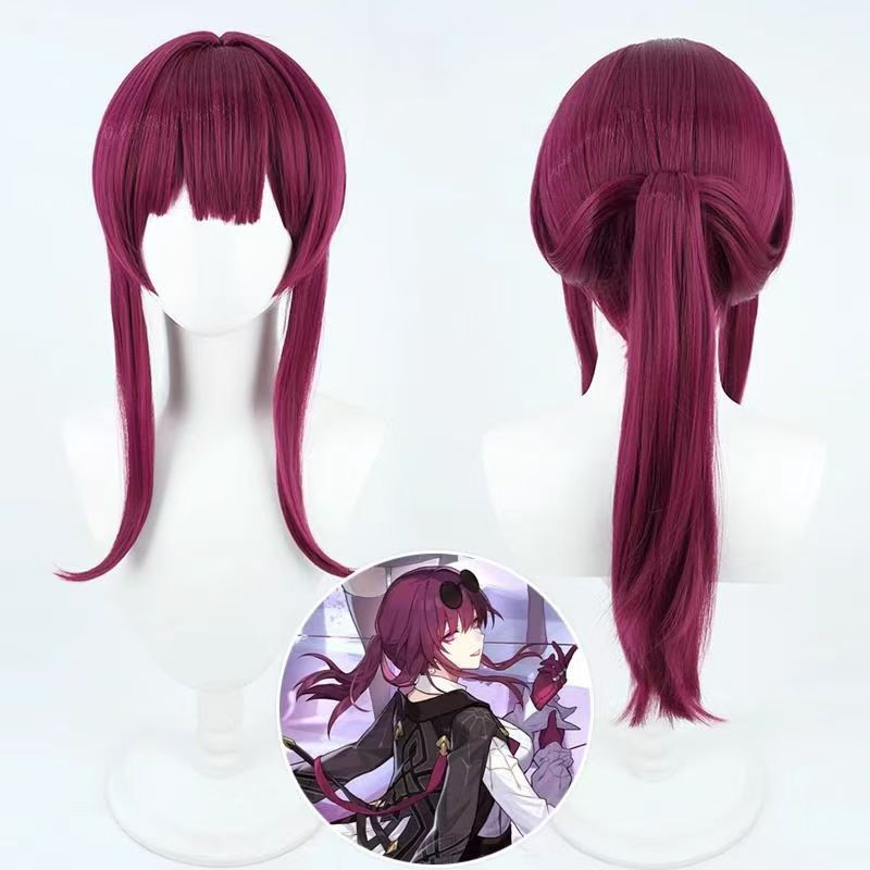 Honkai: Star Rail Kafka คอสเพลย์วิกผม 43 ซม.วิกผม Rose สีม่วงวิกผมสังเคราะห์ทนความร้อน