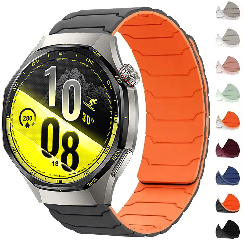 Magnetic Band สําหรับ Huawei นาฬิกา GT 7 46 มม./GT Runner 2 สําหรับ Huawei นาฬิกา GT 7 pro 46 มม.GT6 Pro/GT5/GT4 46 มม.ซิลิโคน Band